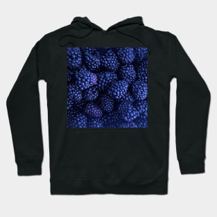 Fresh Delicious Blackberries in Blue Hoodie